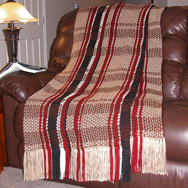 Reversible Plaid Afghan