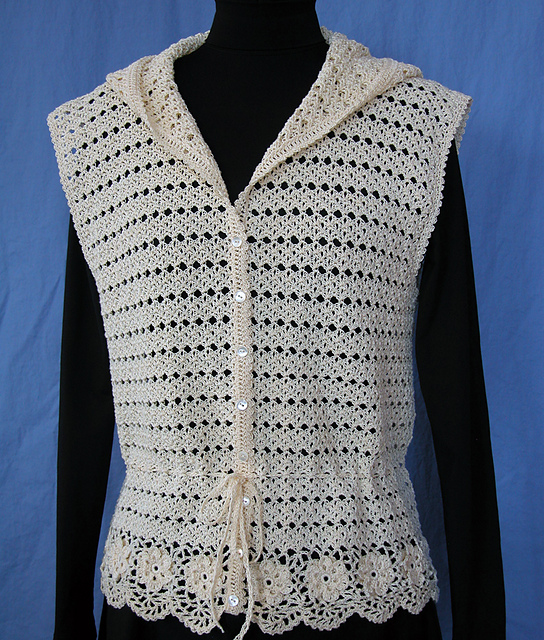 Floral Hooded Vest