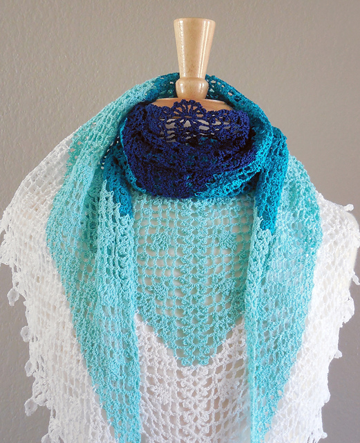 Ocean Breeze Tiered Shawl