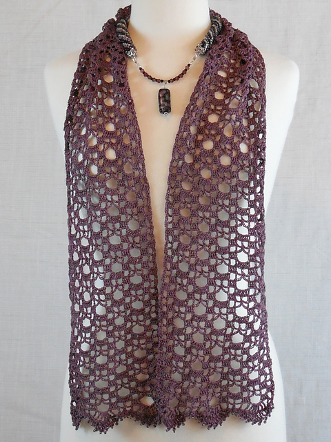 Purple Beaded Bliss Scarf