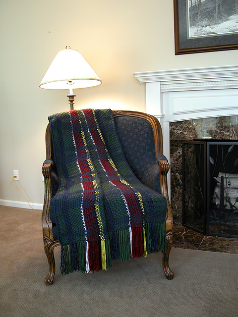 Christmas Plaid Reversible Afghan