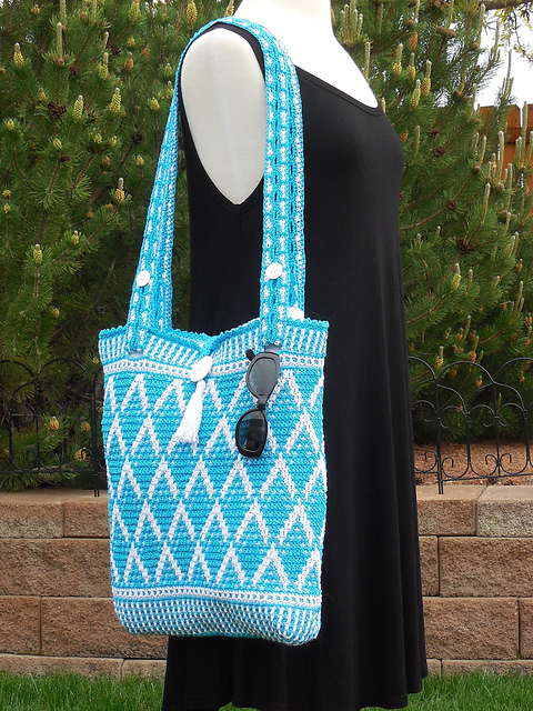 Downward Diamonds Tote Bag