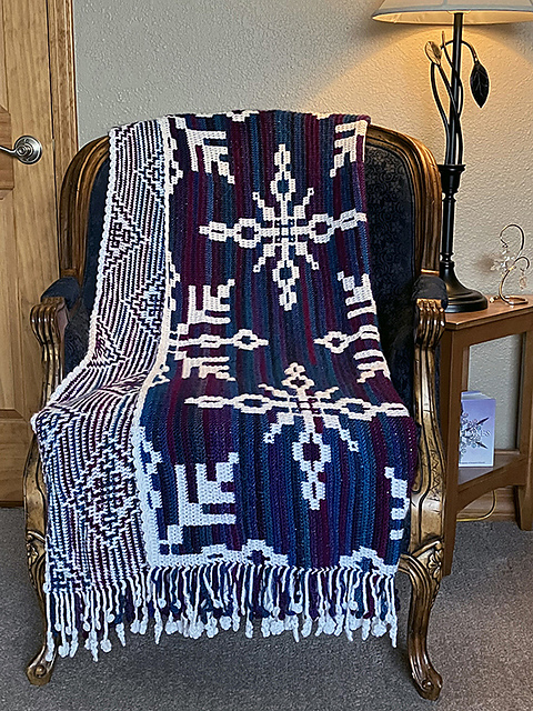 Double Snowflakes Afghan