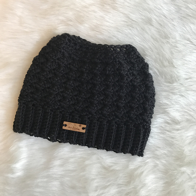 Messy Bun Open Top Beanie