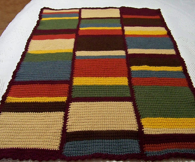 Doctor Who Scarf Baby Afghan