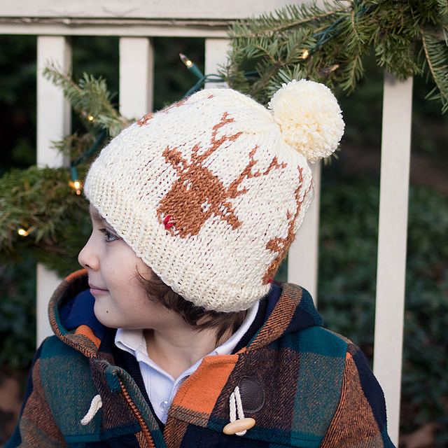Kids Nordic Rudolph Hat