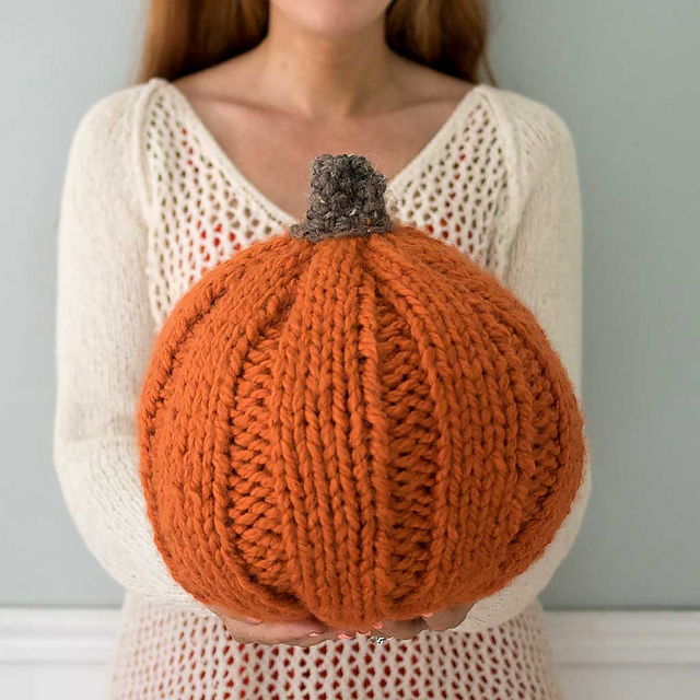 Easy Jumbo Pumpkin Knitting