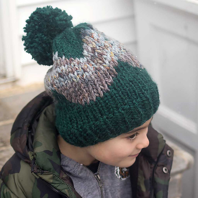 Kids Wave Colorwork Hat
