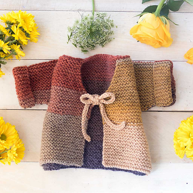 Easy Garter Stitch Baby Cardigan