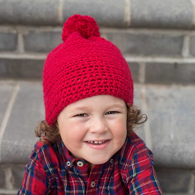 Flat Crochet Hat for Kids