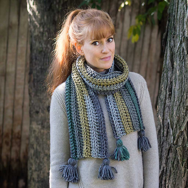 Easy Self Striping Scarf