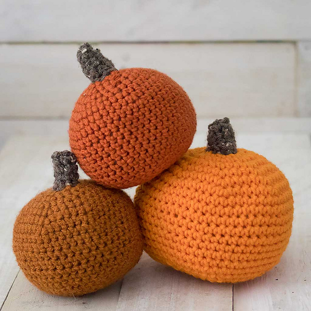 Round Crochet Pumpkins