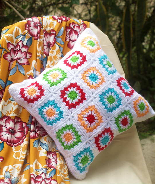 Festive Granny Throw Pillow