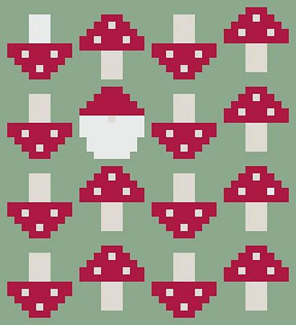 Gnome and Mushroom Baby Afghan