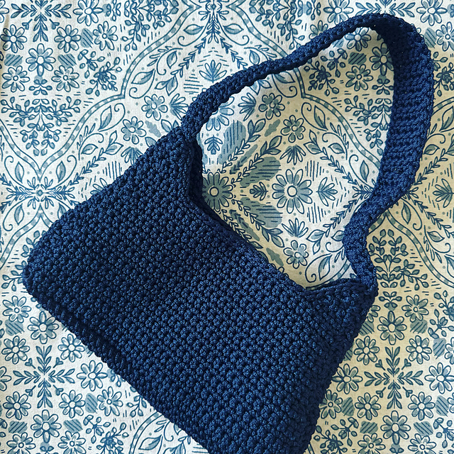 Crochet Baguette Shoulder Bag