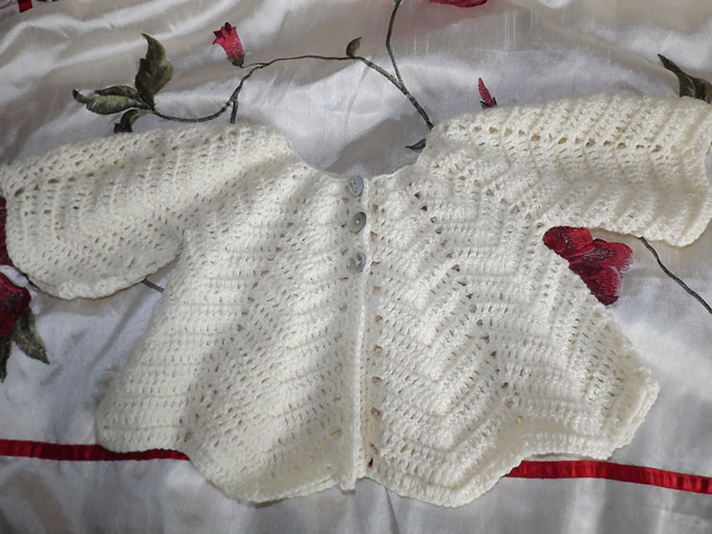 No 45 4ply Baby Chevron Matinee Coat