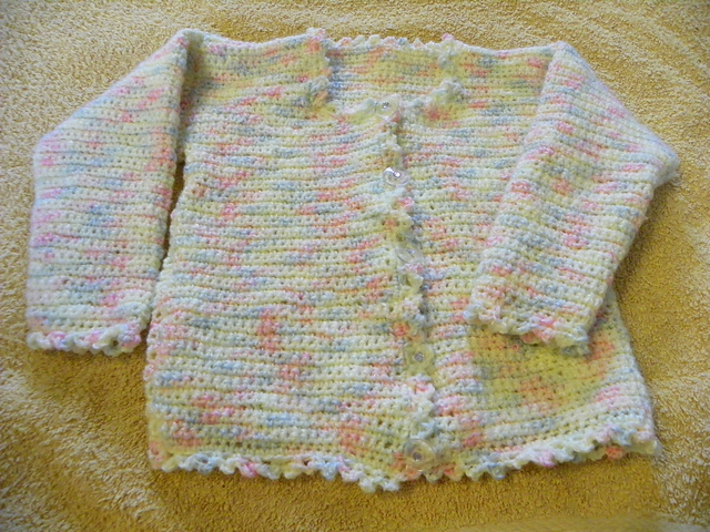 CUP32 Babies and Childrens Round Neck cardigan in DC