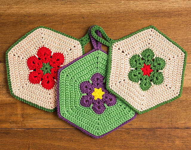 Flower Power Dishcloth and Trivet