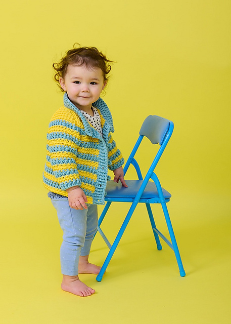 Squiggle Stripes Cardigan and Hoodie