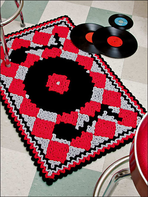 1950's Record Rug