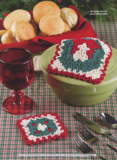 Wreath Hot Pad and Coaster