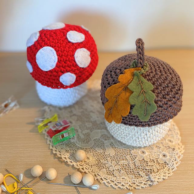 Mushroom & Acorn Storage Boxes