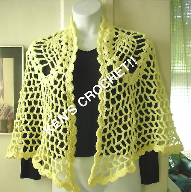 Pineapple Mesh Shawl