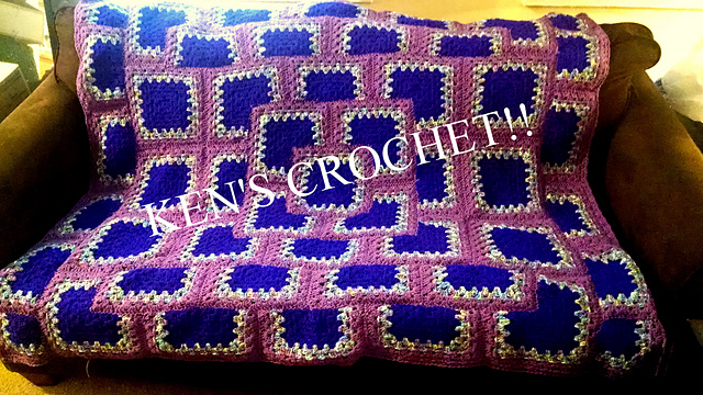 3-D Granny Squares Afghan