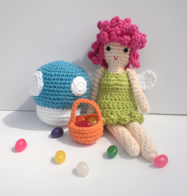 Flower Fairy & Mushroom- Happy Birthday/Easter Amigurumi