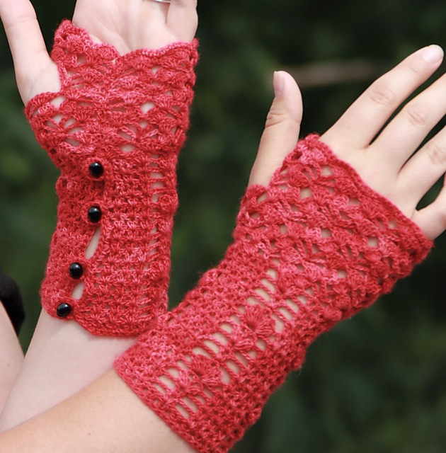Little Red Fingerless Gloves