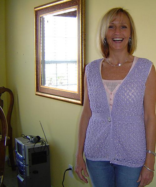 Lavender Lace Vest