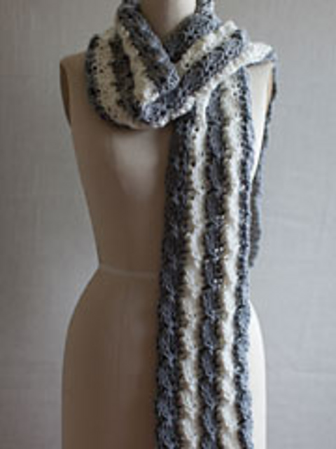 Tunisian Mock Cable Scarf