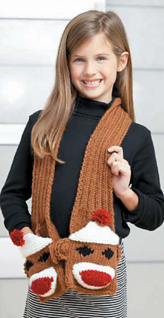 Sock Monkey Pocket Scarf