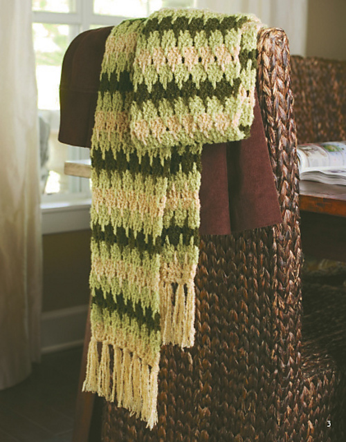 Tri-Color Larksfoot Scarf