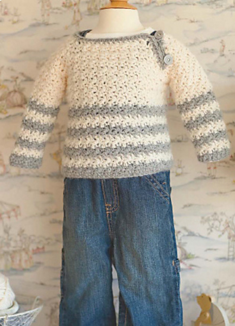 Gray & White Pullover 