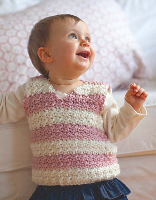 Ivory & Pink Vest