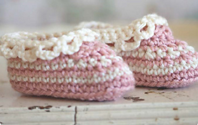 Pink & Ivory Booties