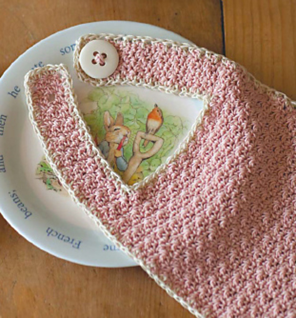Pink & Ivory Bib