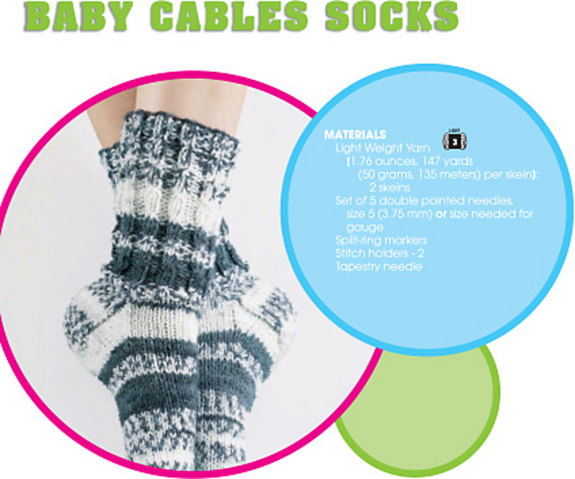 Baby Cable Socks
