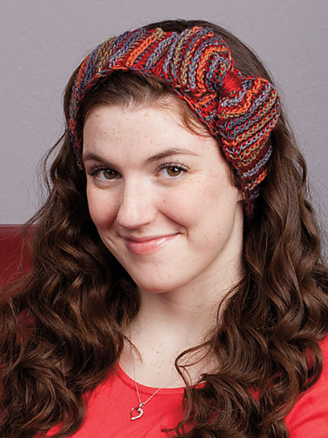 Ribbed Headband with Bow