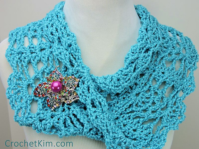 Peacock Lace Infinity Cowl