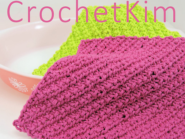 Diagonal Ribs Washcloth