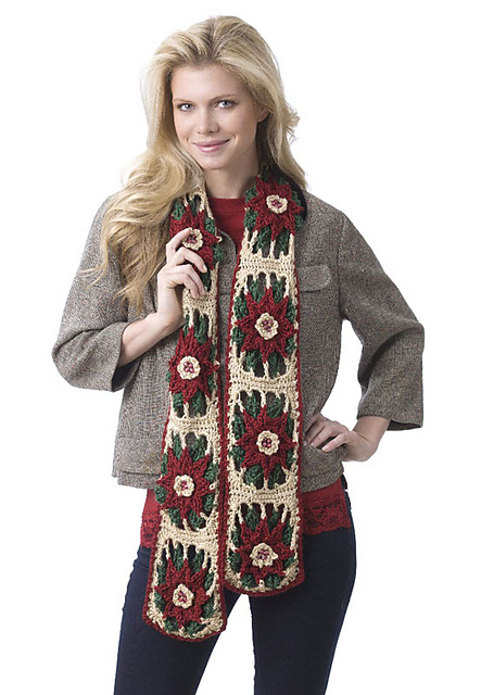 Poinsettia Scarf