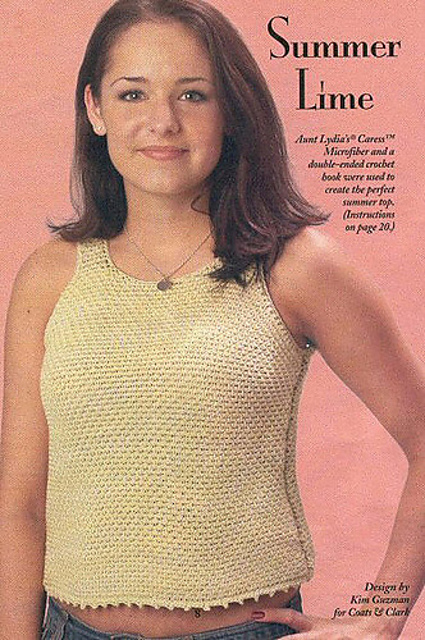 Summer Lime Tank Top (Tunisian)