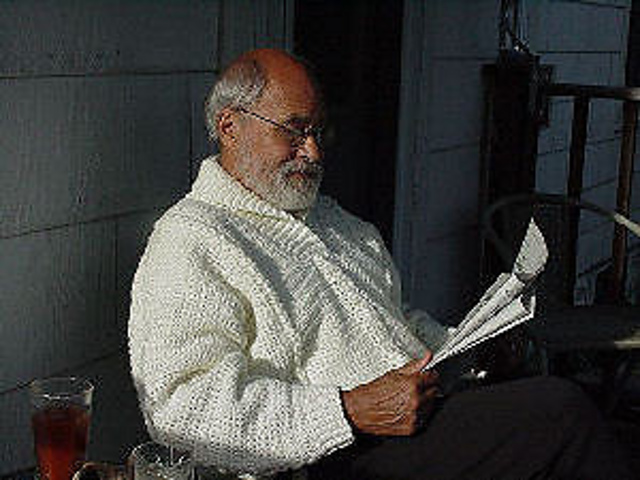 Shawl Collar Aran Sweater