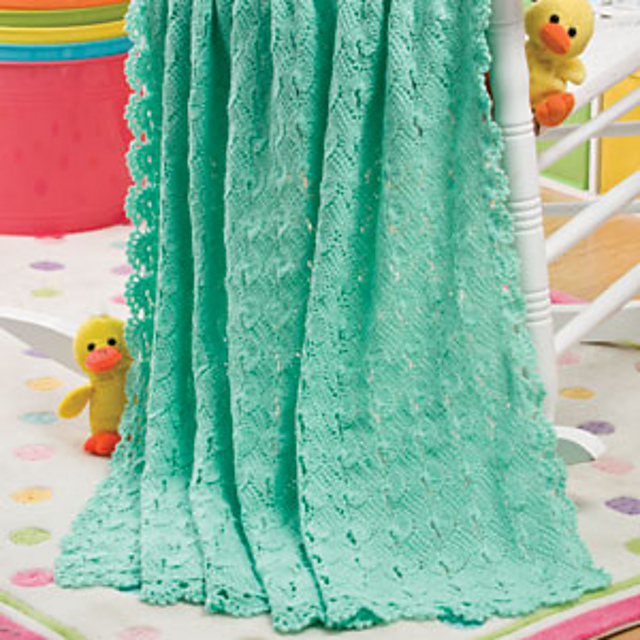 Tunisian Shells Baby Blanket