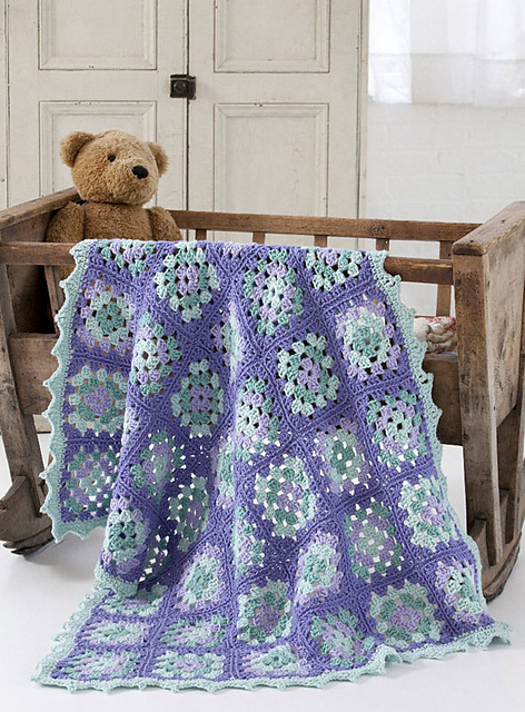Lullaby Granny Square Baby Blanket