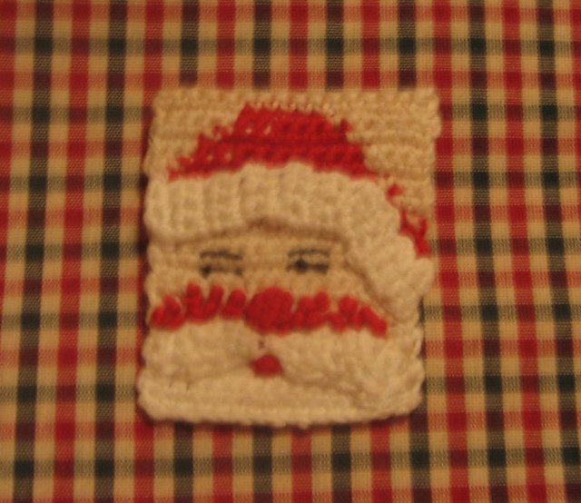 Santa Square Pin