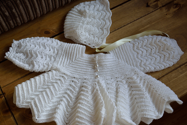 Crocheted Baby Set No. 1201