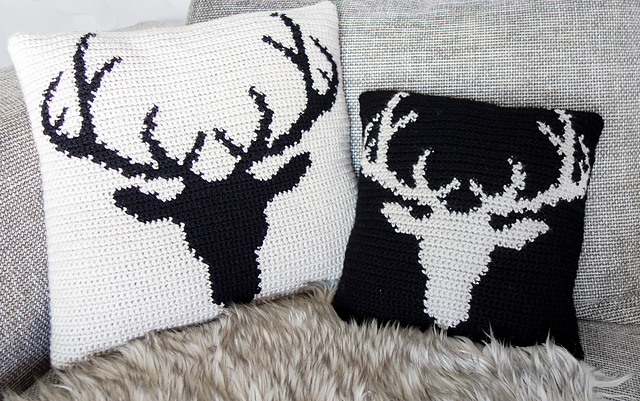 Deer head pillow